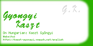 gyongyi kaszt business card